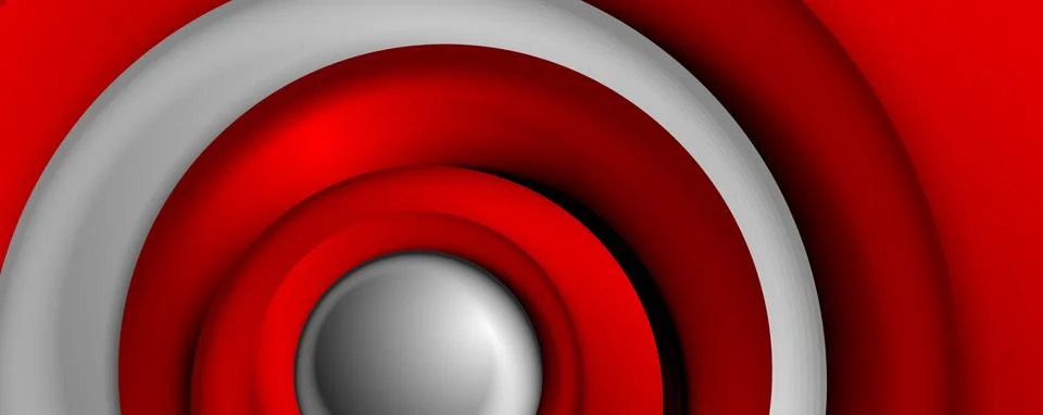 Vector 3d style abstract swirl circles, modern techno digital trendy abstract Stock Illustration