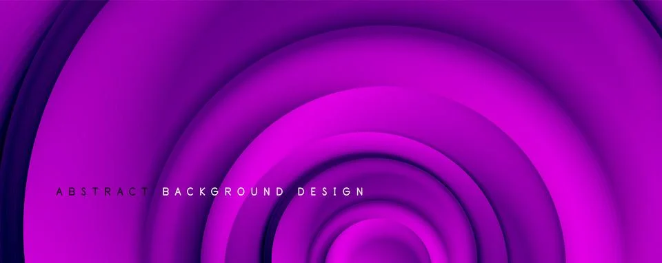 Vector 3d style abstract swirl circles, modern techno digital trendy abstract Stock Illustration