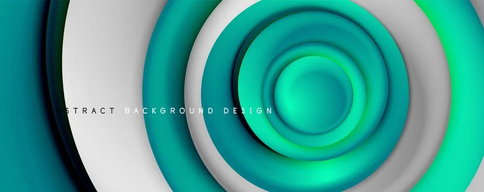 Vector 3d style abstract swirl circles, modern techno digital trendy abstract 스톡 일러스트