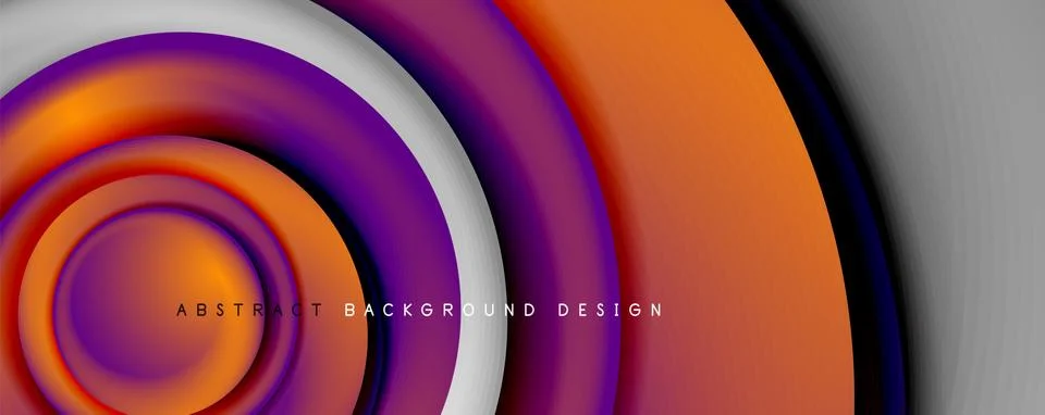 Vector 3d style abstract swirl circles, modern techno digital trendy abstract Stockillustratie