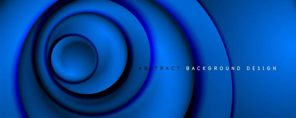 Vector 3d style abstract swirl circles, modern techno digital trendy abstract Stockillustratie