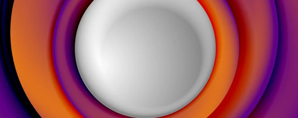 Vector 3d style abstract swirl circles, modern techno digital trendy abstract Stockillustratie