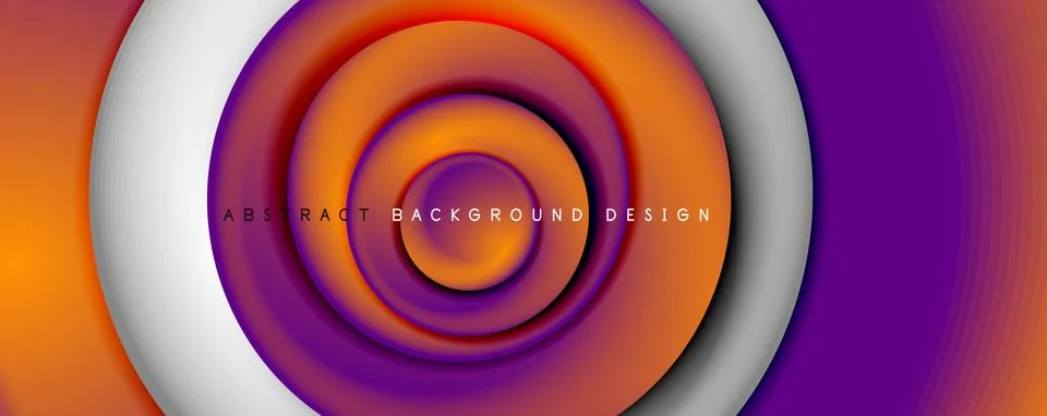 Vector 3d style abstract swirl circles, modern techno digital trendy abstract イラスト素材