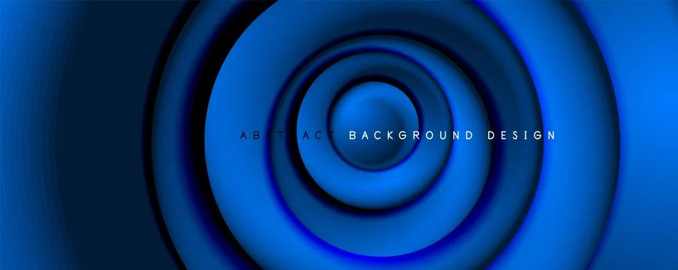 Vector 3d style abstract swirl circles, modern techno digital trendy abstract 스톡 일러스트