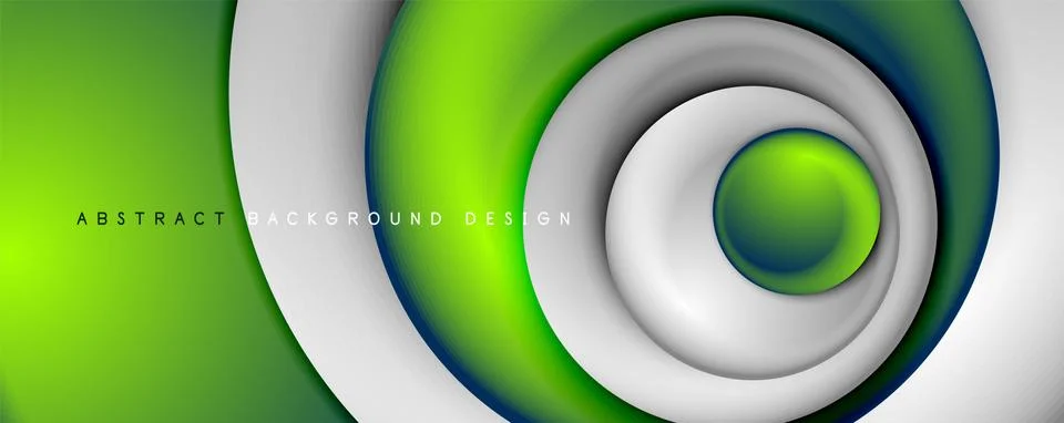 Vector 3d style abstract swirl circles, modern techno digital trendy abstract イラスト素材