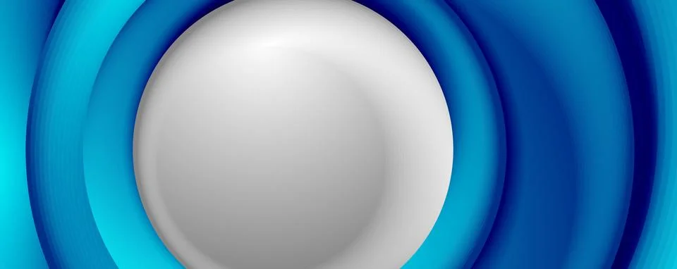 Vector 3d style abstract swirl circles, modern techno digital trendy abstract Illustrazione stock