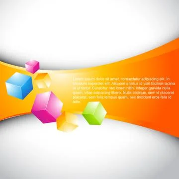 Vector 3d stylish cubes Stock Illustration