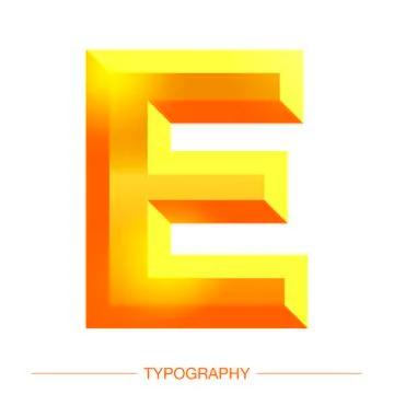 Vector 3D Sunshine letter bold style modern typography for decoration, logo Stock Illustration