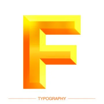 Vector 3D Sunshine letter bold style modern typography for decoration, logo Stock Illustration