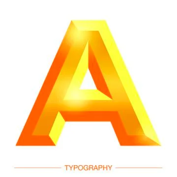 Vector 3D Sunshine letter bold style modern typography for decoration, logo Stock Illustration