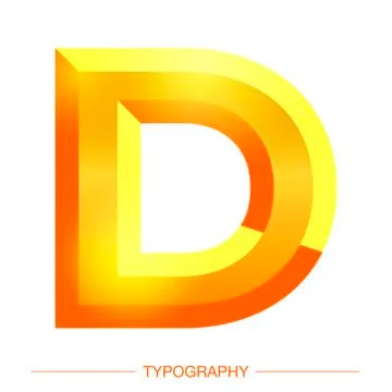 Vector 3D Sunshine letter bold style modern typography for decoration, logo Stock Illustration