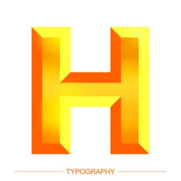 Vector 3D Sunshine letter bold style modern typography for decoration, logo Stock Illustration