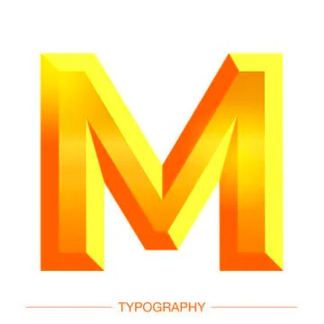 Vector 3D Sunshine letter bold style modern typography for decoration, logo Stock Illustration