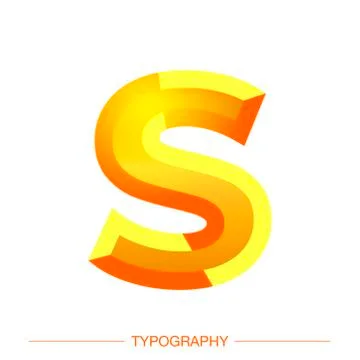 Vector 3D Sunshine letter bold style modern typography for decoration, logo Stock Illustration