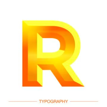 Vector 3D Sunshine letter bold style modern typography for decoration, logo Stock Illustration