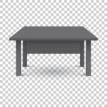 Vector 3d table for object presentation. Empty black top table on isolated ba Stock Illustration