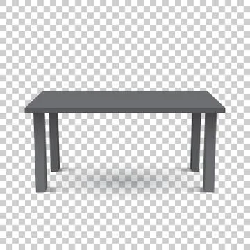 Vector 3d table for object presentation. Empty black top table on isolated ba Stock Illustration