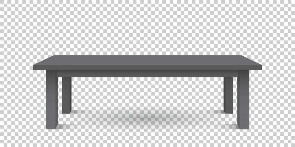 Vector 3d table for object presentation. Empty black top table on isolated ba Illustrazione stock