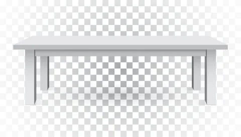 Vector 3d table for object presentation. Empty white top table on isolated ba Stock Illustration