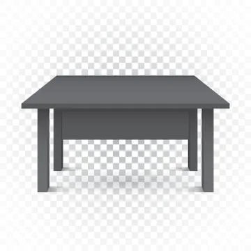 Vector 3d table for object presentation. Empty dark top table on isolated bac Stock Illustration