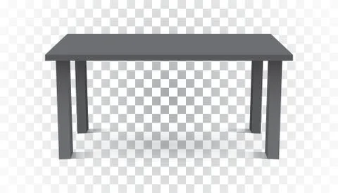 Vector 3d table for object presentation. Empty dark top table on isolated bac Stock Illustration
