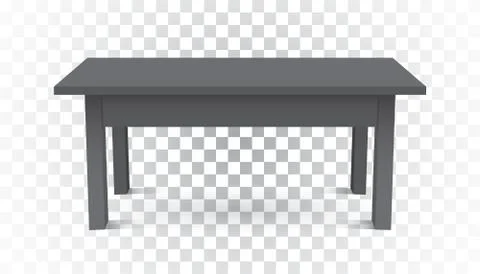 Vector 3d table for object presentation. Empty dark top table on isolated bac Stock Illustration