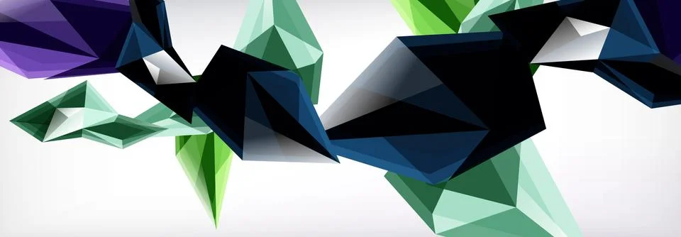 Vector 3d triangles and pyramids abstract background for business or technology Stockillustratie