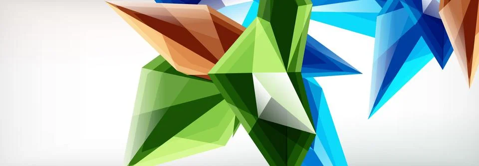 Vector 3d triangles and pyramids abstract background for business or technology Illustrazione stock