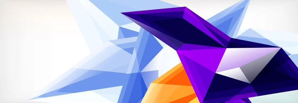 Vector 3d triangles and pyramids abstract background for business or technology 스톡 일러스트