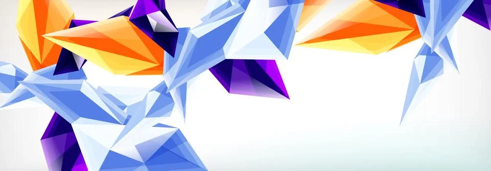 Vector 3d triangles and pyramids abstract background for business or technology Illustrazione stock