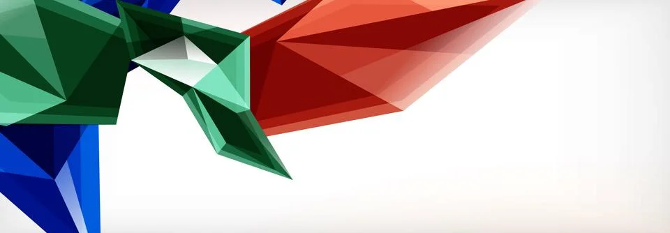 Vector 3d triangles and pyramids abstract background for business or technology Stock Illustration