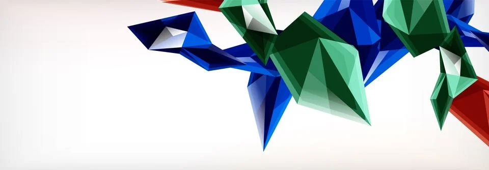 Vector 3d triangles and pyramids abstract background for business or technology Stock Illustration