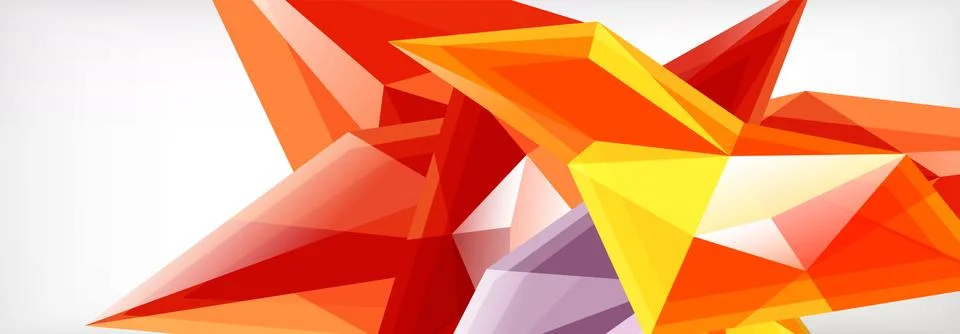 Vector 3d triangles and pyramids abstract background for business or technology Stock Illustration