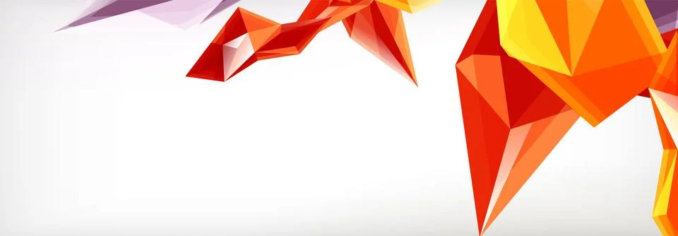 Vector 3d triangles and pyramids abstract background for business or technology Ilustração Stock