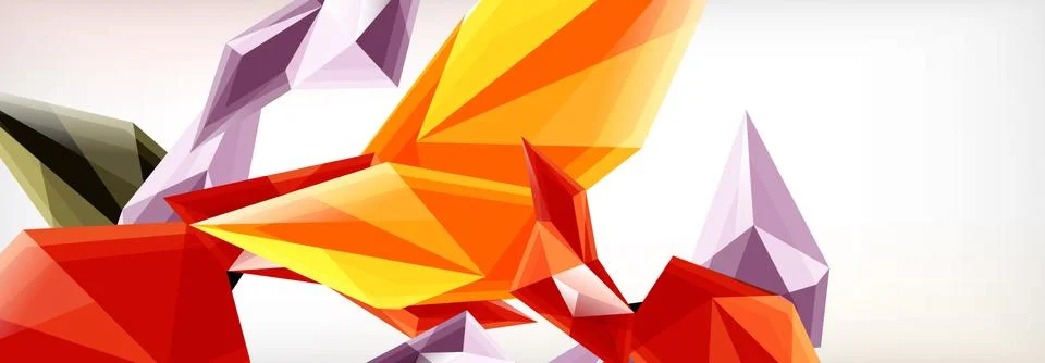 Vector 3d triangles and pyramids abstract background for business or technology Illustrazione stock
