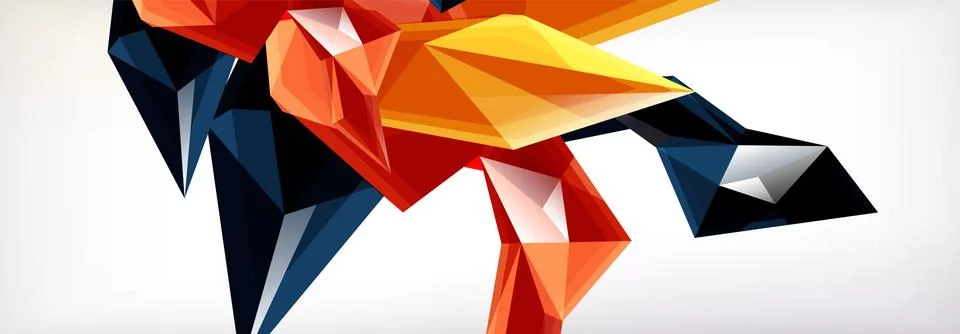 Vector 3d triangles and pyramids abstract background for business or technology イラスト素材