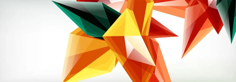 Vector 3d triangles and pyramids abstract background for business or technology Illustrazione stock
