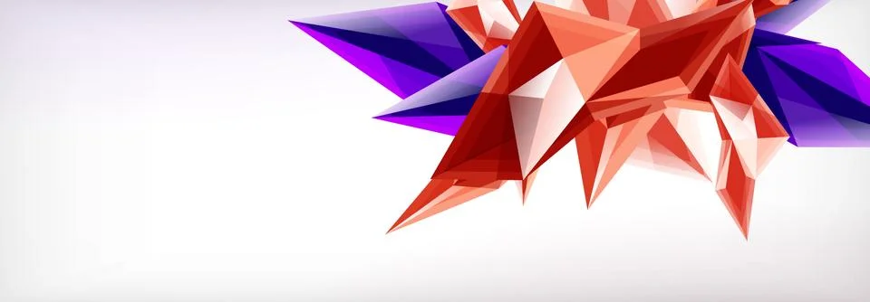 Vector 3d triangles and pyramids abstract background for business or technology Illustrazione stock