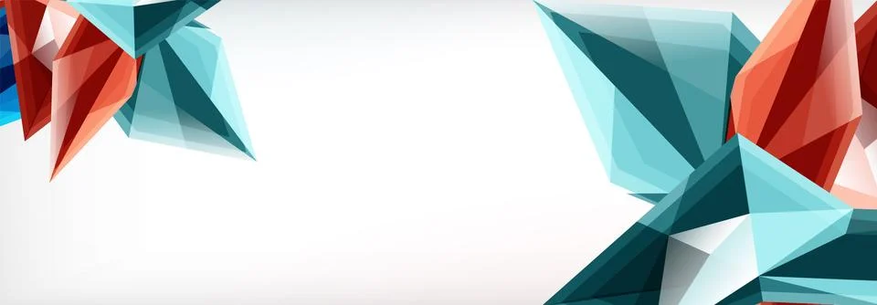 Vector 3d triangles and pyramids abstract background for business or technology Stockillustratie