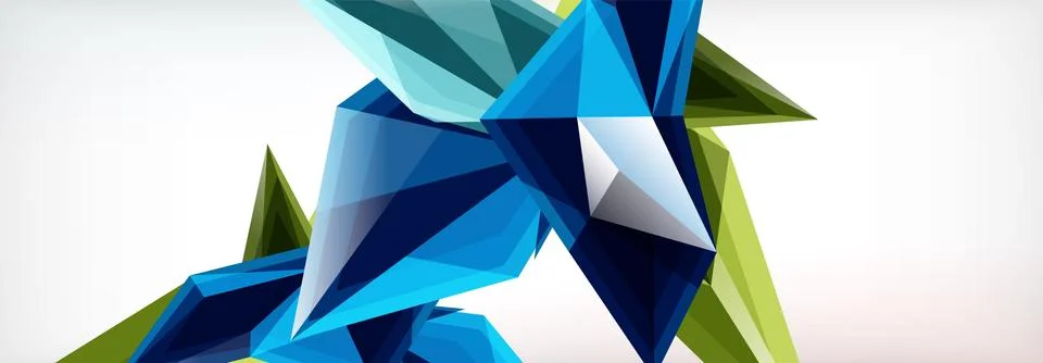 Vector 3d triangles and pyramids abstract background for business or technology 스톡 일러스트