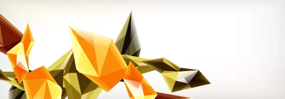 Vector 3d triangles and pyramids abstract background for business or technology Stockillustratie