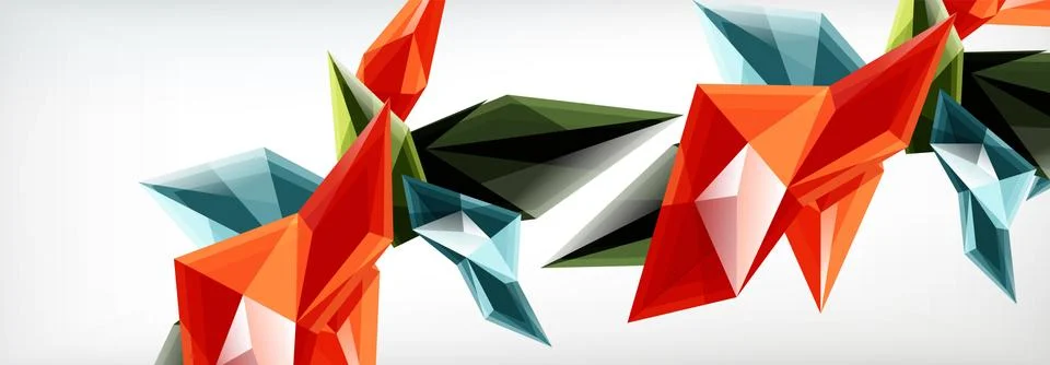 Vector 3d triangles and pyramids abstract background for business or technology イラスト素材