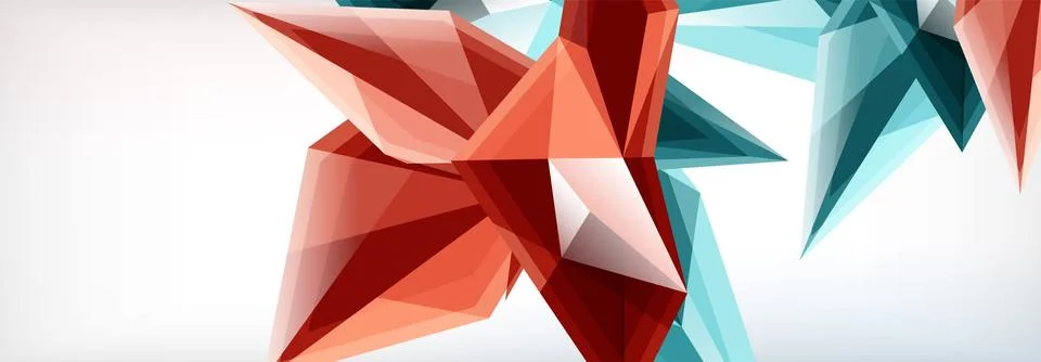 Vector 3d triangles and pyramids abstract background for business or technology Stock Illustration