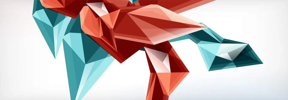 Vector 3d triangles and pyramids abstract background for business or technology イラスト素材