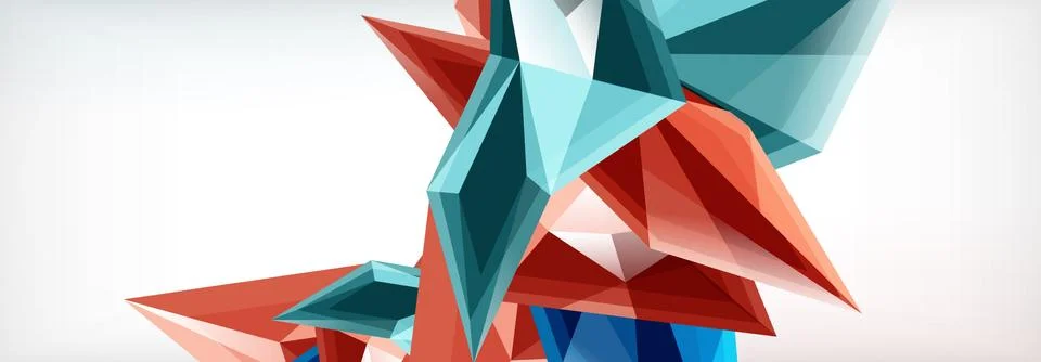 Vector 3d triangles and pyramids abstract background for business or technology イラスト素材