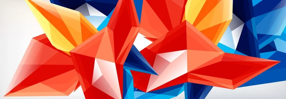 Vector 3d triangles and pyramids abstract background for business or technology Stock Illustration
