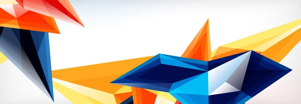 Vector 3d triangles and pyramids abstract background for business or technology Illustrazione stock