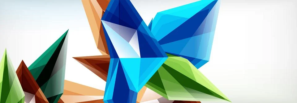 Vector 3d triangles and pyramids abstract background for business or technology イラスト素材