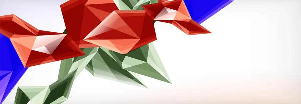Vector 3d triangles and pyramids abstract background for business or technology Stockillustratie