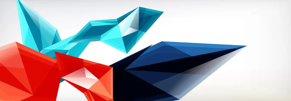 Vector 3d triangles and pyramids abstract background for business or technology Illustrazione stock